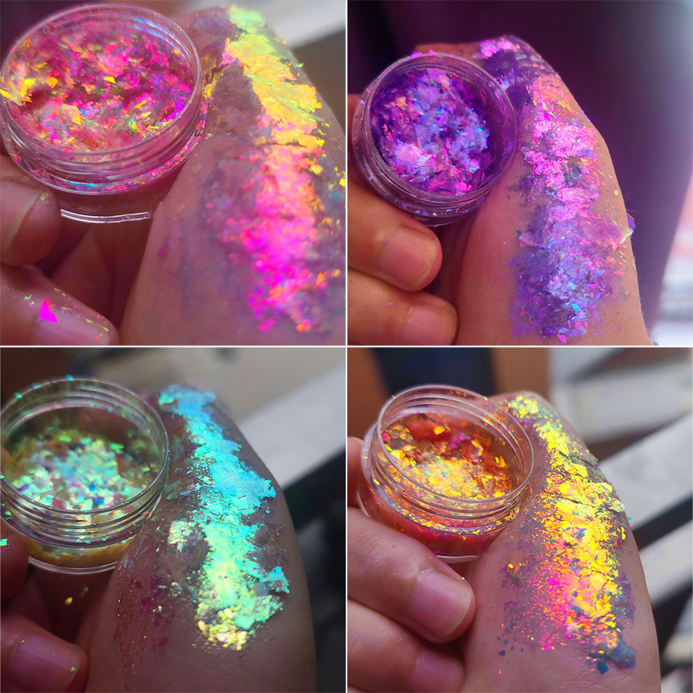 رقائق أوبال لامعة متغيرة اللون - مراجعة Eyeshadow Glitter Pigment وسعره