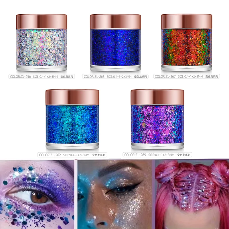1 قطعة جل بريق الجسم بالترتر ي - مراجعة Eyeshadow Glitter Pigment وسعره